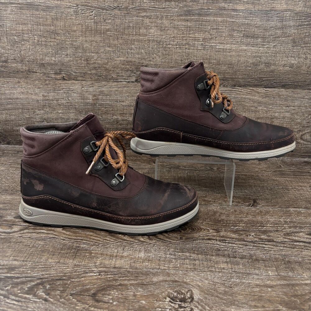 Chaco Ember Mid Storm Boots Women's 7.5 Mahogany Brown Leather Ankle Chukka
